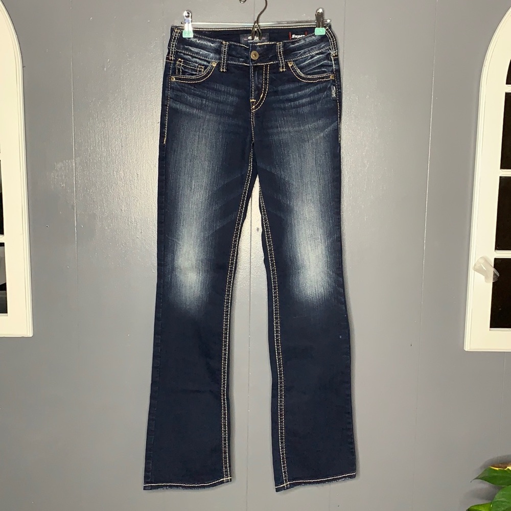 Silver Jeans Suki Slim Dark Wash Bootcut Jean - Picture 4 of 15